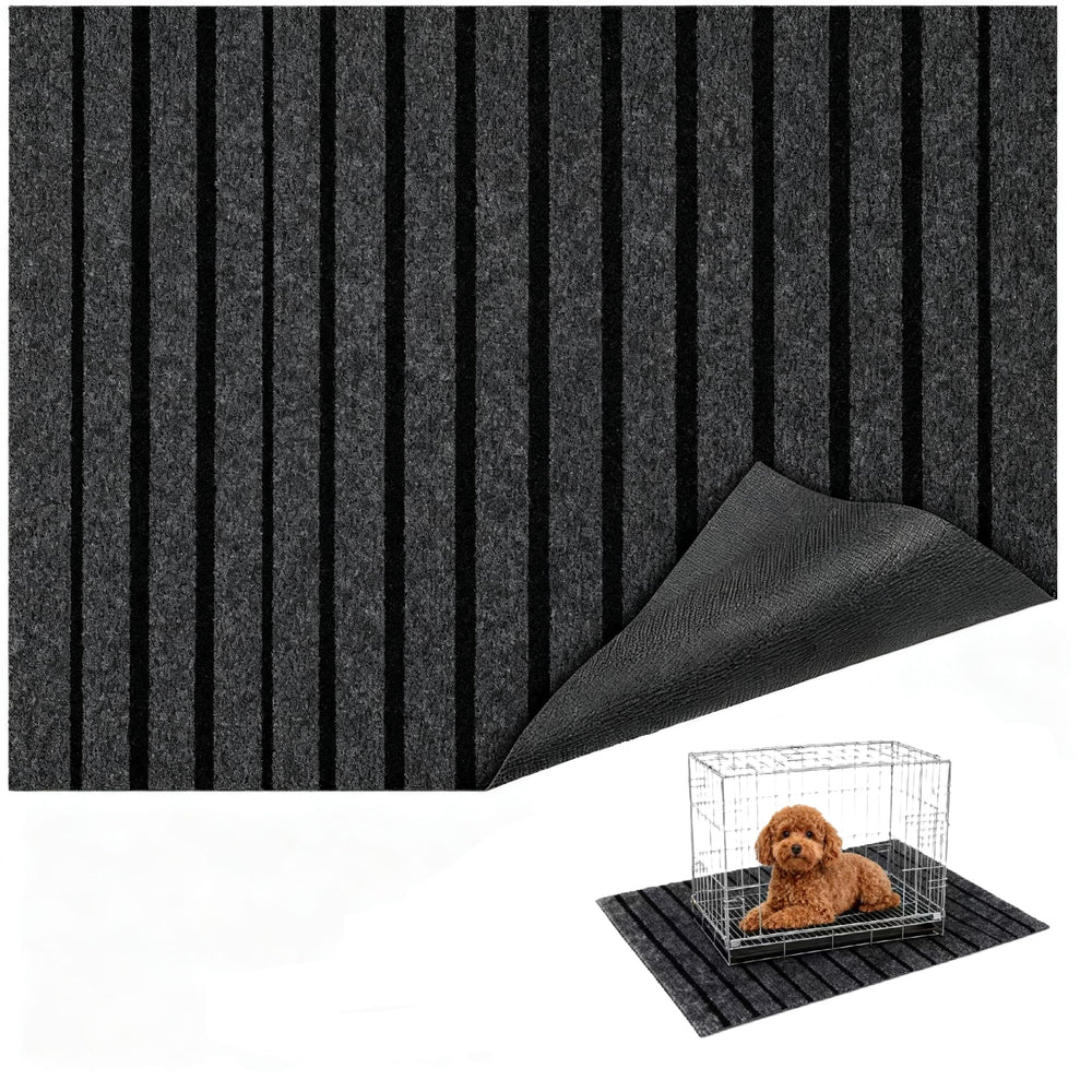 Mluyeri dog crate mat with waterproof layer protecting floors