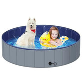 MMdipon dog pool for large dogs, folded design, portable storage.