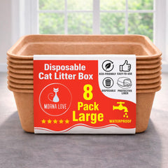 Moana Love disposable litter box with compact design ideal for travel.