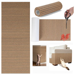 Mocherpion natural cork cat scratch mat shows dual textures for engaging scratching