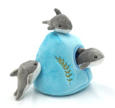 MODERN WAVE Ocean with two holes for hide-and-seek play and interactive challenge.