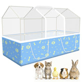 MODESLAB rabbit cage 48x24 top view shows sturdy PVC frame for safe indoor use.
