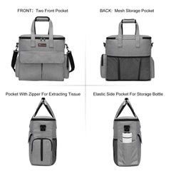 Modoker travel tote with two food carriers keeps meals organized.