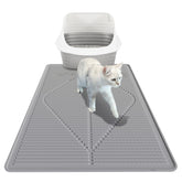 Mofason Cat Litter Mat waterproof surface traps litter and protects floors.