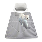 Mofason Rubber Large Cat Litter Mat catches litter, keeping floors clean.