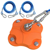 MOLANZ heavy-duty dog tie-out stake base in use for secure outdoor containment