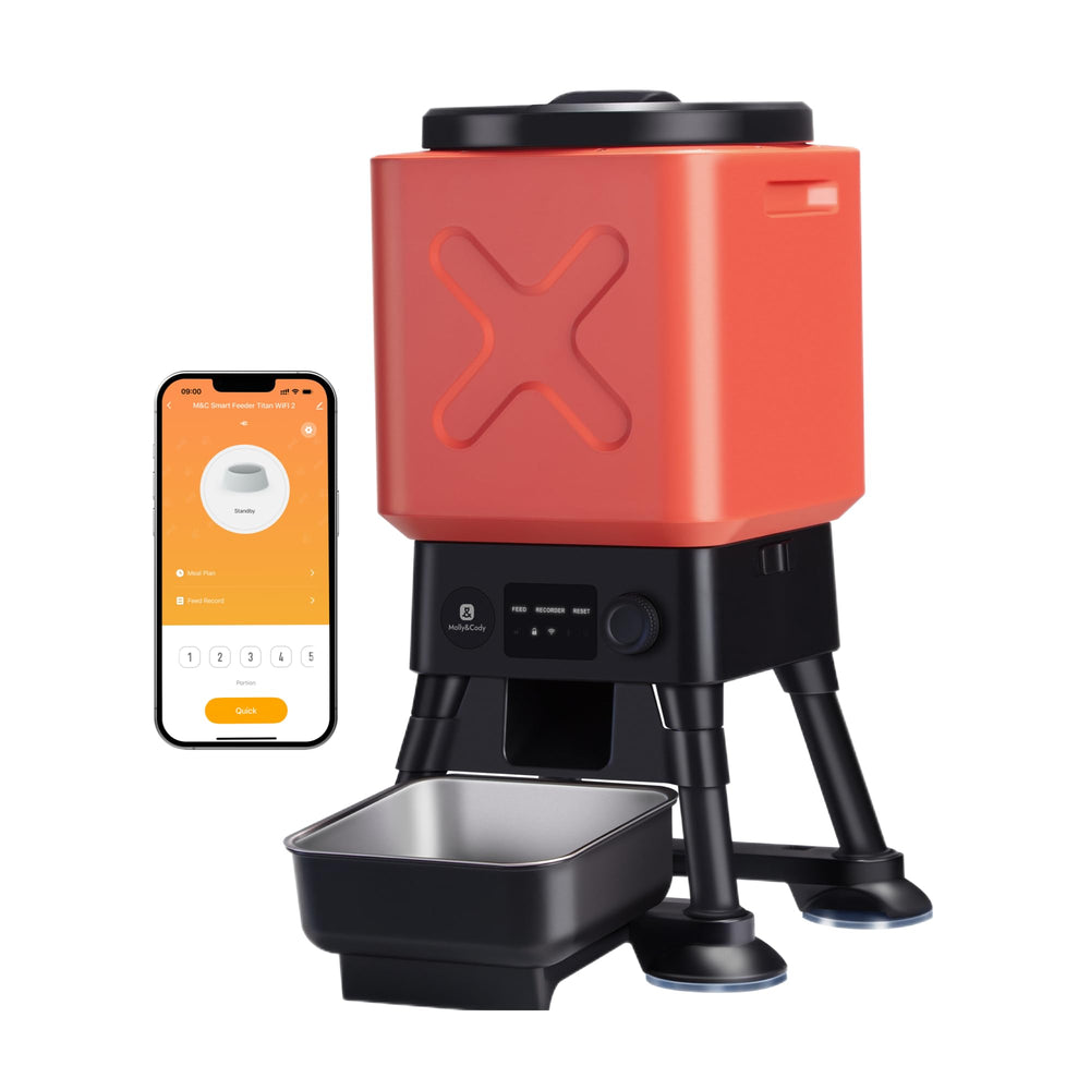 MOLLY&CODY automatic feeder for large dogs with 14L capacity for extended meals.