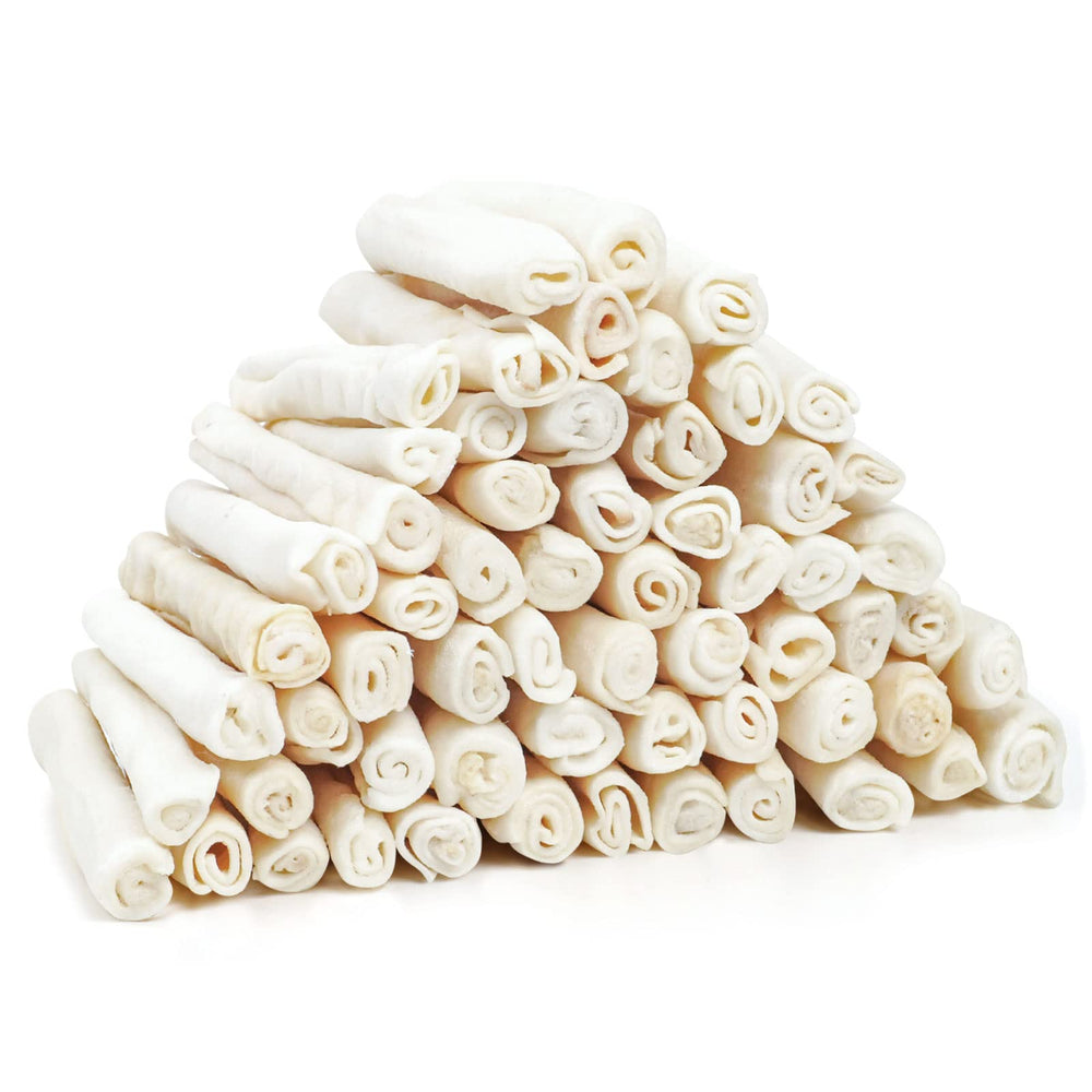 MON2SUN dog rawhide rolls twist sticks 6.5 inch for puppies
