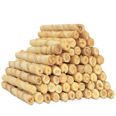 MON2SUN dog rawhide twist sticks 5-inch pack for extended chewing sessions.