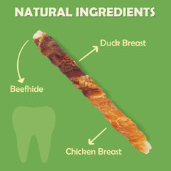 MON2SUN small-dog serving image highlights the 5-inch chew length.