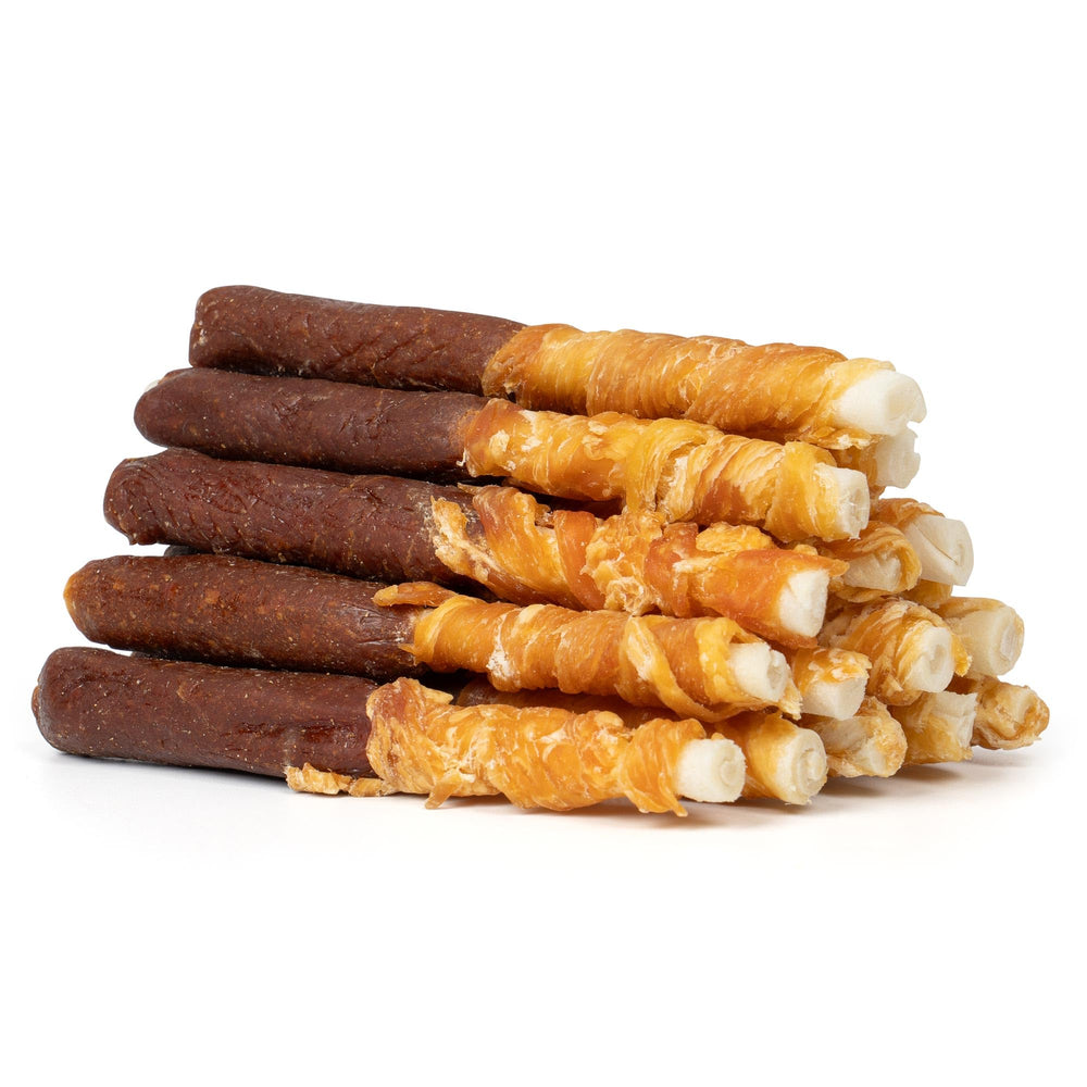 MON2SUN dog treats: 5-inch double-flavor chew for small dogs.