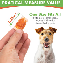 MON2SUN dog treats biscuit size 1.25 inch for a convenient bite.