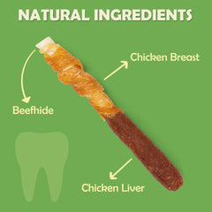 MON2SUN small dog friendly chew in hand for easy handling