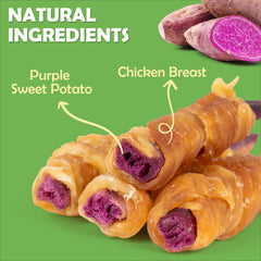 MON2SUN rawhide-free dog treats, 30-piece pack ready for training rewards.