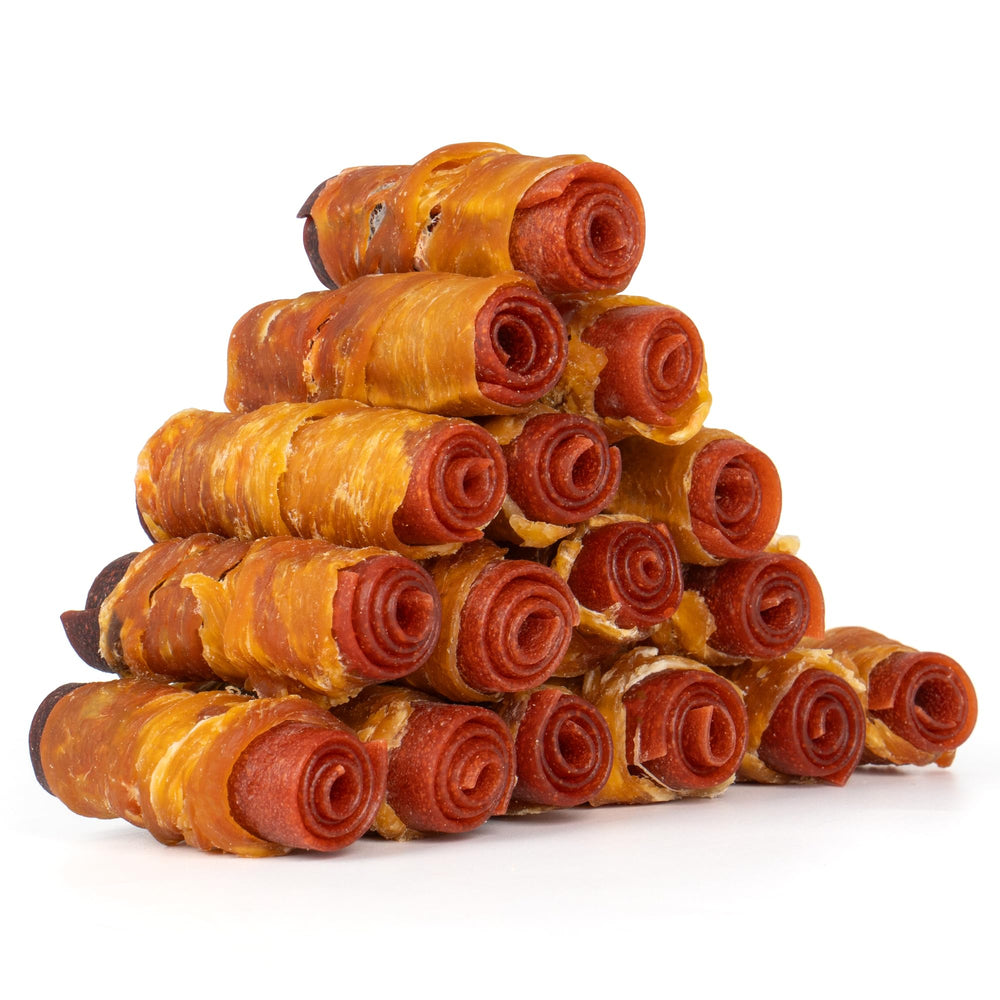 MON2SUN rawhide-free dog treats packfront shows fresh packaging.