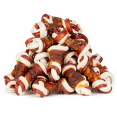 MON2SUN rawhide-free duck-wrapped knot bone for small dogs, supports dental care.