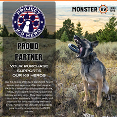 Monster K9 ring toy tug and fetch action with safe material