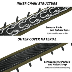 Monstoyo collar highlighting stainless steel core for durability
