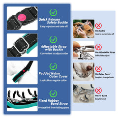 Monstoyo reflective strips on green collar boost visibility during night walks.