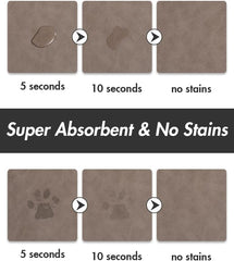MontVoo dog water bowl mat with anti-slip backing keeps bowls stable