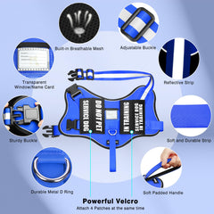 MOOGROU bright Velcro patches for clear messaging on the vest.
