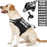 MOOGROU service dog harness close-up shows adjustable fit for comfort and safety.