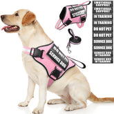 MOOGROU service dog harness pink L shown for comfortable training sessions