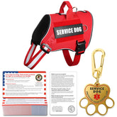 MOOGROU service dog vest front view highlighting durable nylon harness for all-day wear