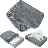 Moonsea dog bed cover with soft plush outer texture for cozy naps.