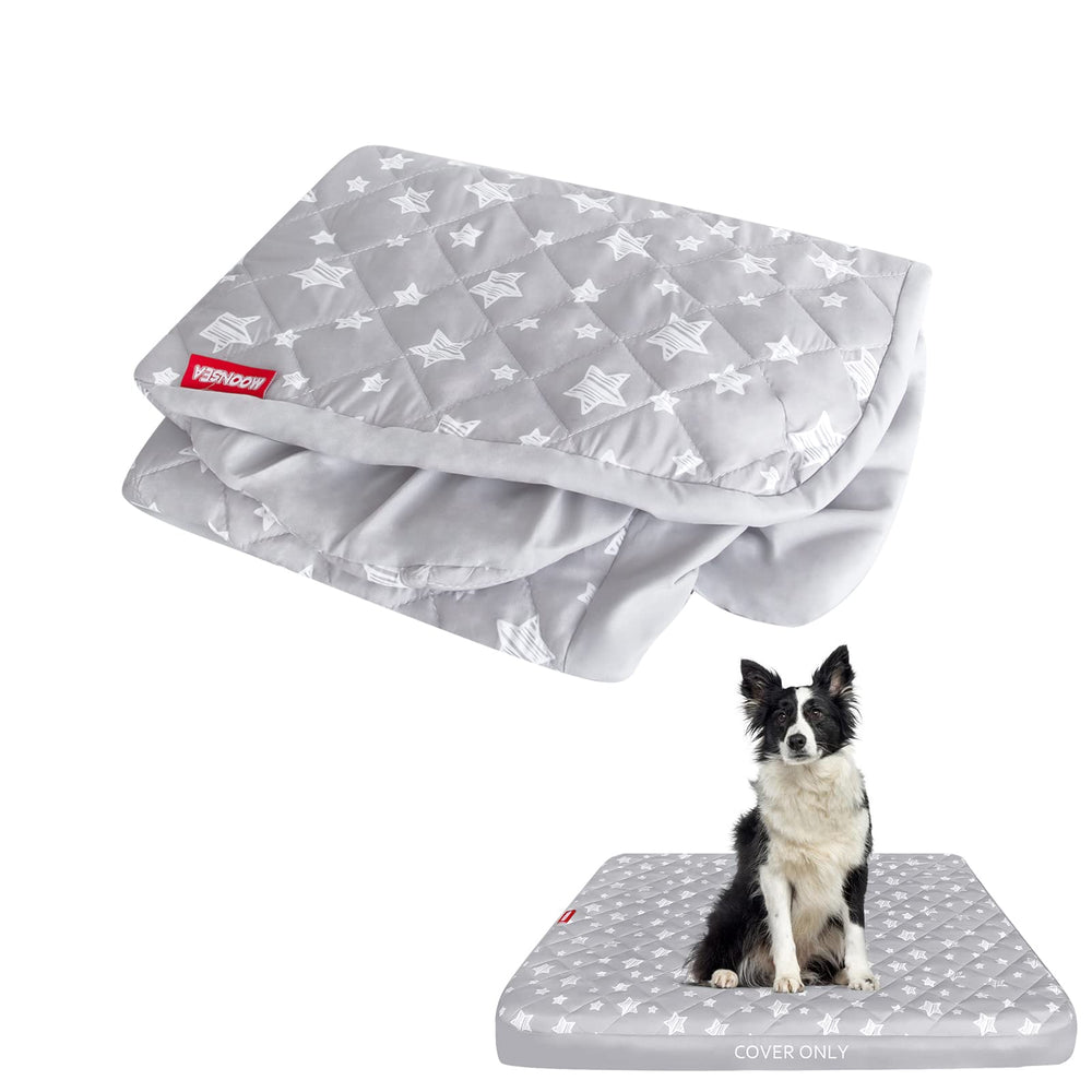Moonsea waterproof dog bed cover with star print protects bed from spills