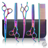 Moontay 7-inch curved grooming scissors for precise trimming around ears.