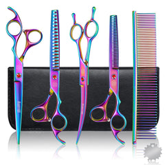 Moontay 7-inch curved grooming scissors for precise trimming around ears.