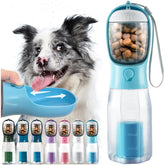 MoonyMars portable water bottle for dogs, blue, 20oz, ideal for on-the-go hydration.
