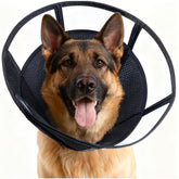 MoonyMars soft dog cone XL black outer view showing unobstructed movement