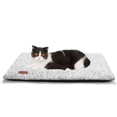 Mora Pets self warming cat bed closeup of carbon infused cover for warmth