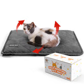 Mora Pets self-warming cat bed with reflective layer for cozy warmth.