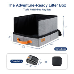MORAIS litter box open and spacious for cats during travel.