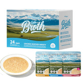 MordyLand Shredded Chicken in Broth pouch shows real meat for protein variety.