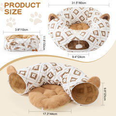 Morikey cat tunnel bed circle shape inviting exploration and play
