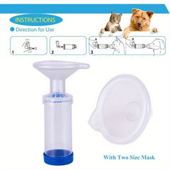 Moritas Pet cat inhaler spacer; compact, secure mask for cats.