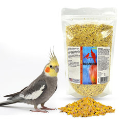 Morning Bird Eggfood front packaging highlights protein for healthy growth.