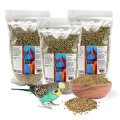 Morning Bird hemp seeds 4-5 lbs packaging preserves freshness for birds