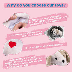 Moropaky Heartbeat Puppy Toy in crate for easier crate training