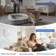 Morrerfresh plug-in air purifier for a cat room with small footprint