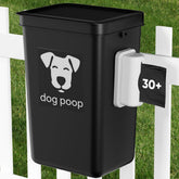Moryimi dog poop trash can outside with lid keeps waste contained and rain out.
