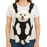 Mosago dog backpack front carrier view shows adjustable fit for small dogs during walks.