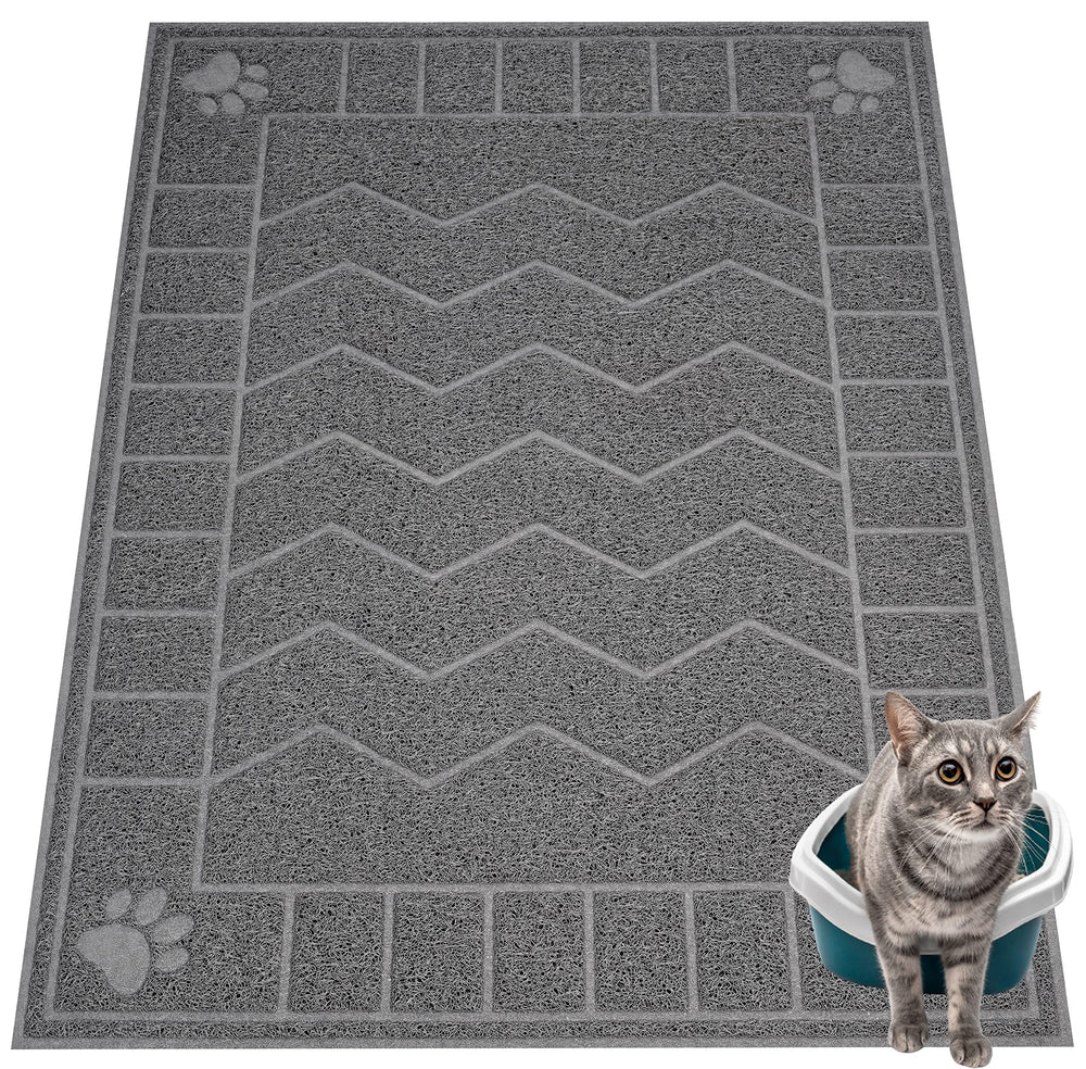 Motsamla cat litter mat front view with large 47x35 size catching litter