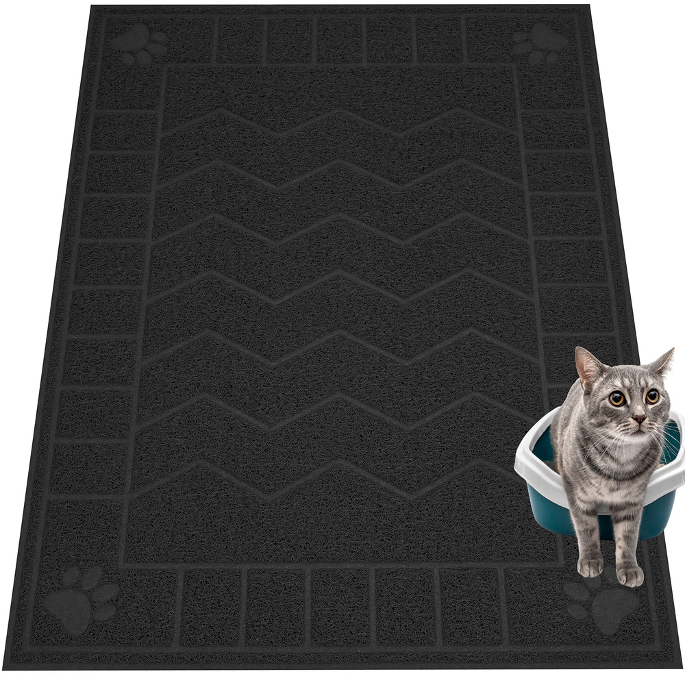 Motsamla cat litter mat 47x35 showcases large size for effective scatter control.