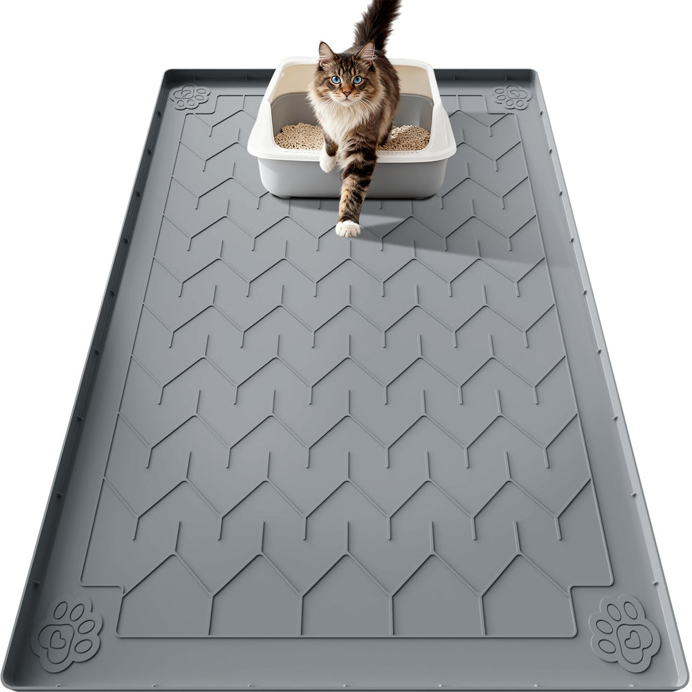 Motsamla cat litter mat extra-large 40x28 traps litter and protects floors.