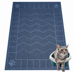 Motsamla cat litter mat large 35x23 inch with top coils traps litter near the box.